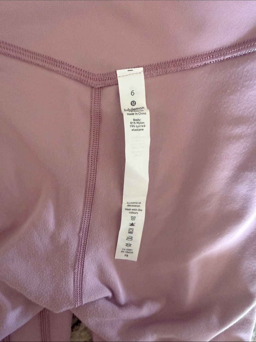 lululemon athletica Align Cross Waist 21" High Rise Legging Dusty Mauve 21" Sz 6 - Picture 8 of 15